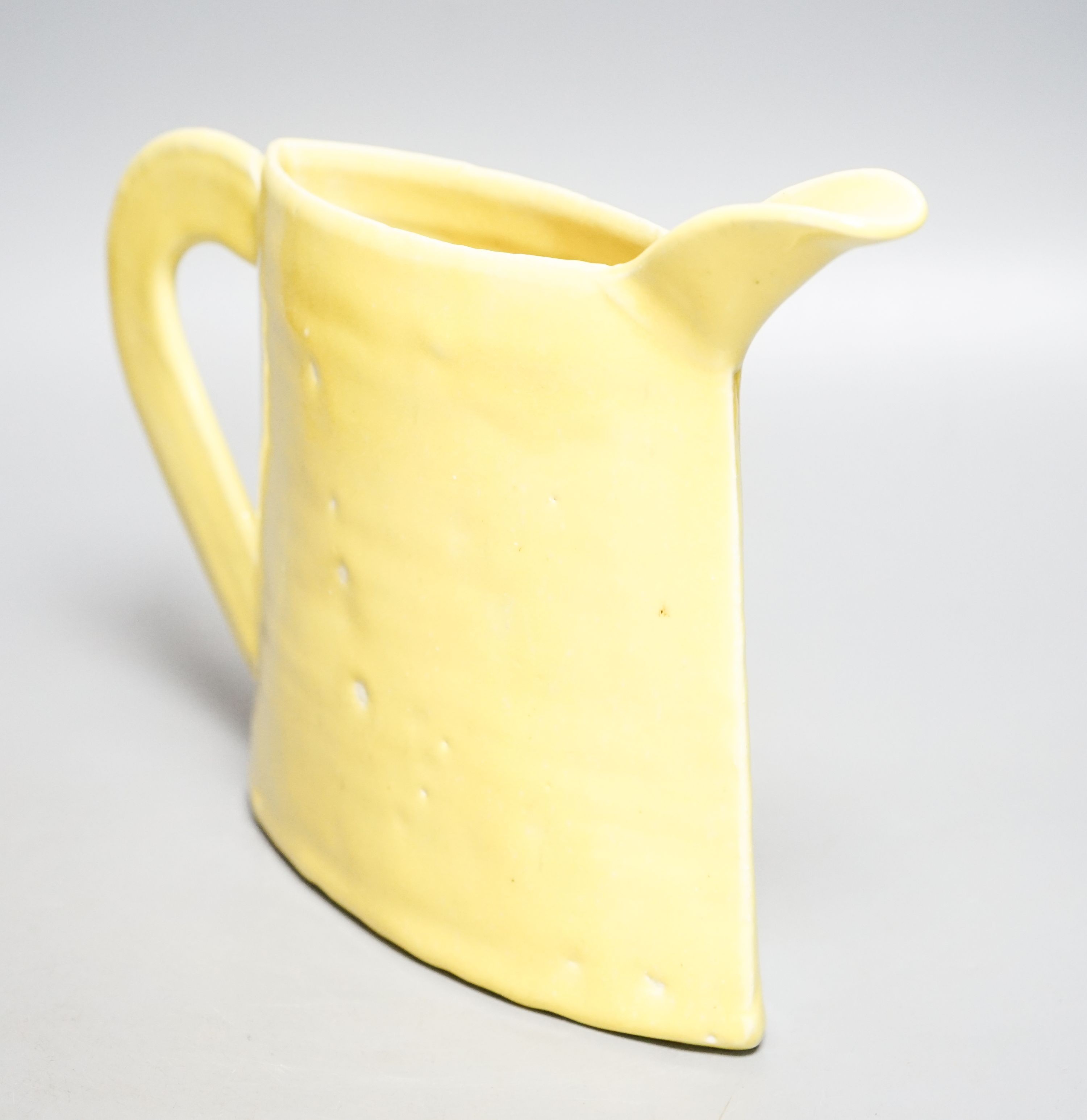 Emmanuel Cooper (1938-2012), a yellow glazed jug 20cm